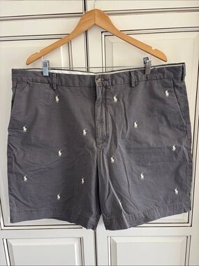 Polo Ralph Lauren Pony Logo Gray Chino Shorts Golf Travel Beach Preppy‎ Mens 42